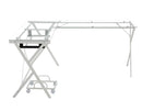 Dazenus Computer Desk, Clear Glass Top & White Finish Acme
