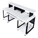 Megara Music Desk, White & Black Finish Acme