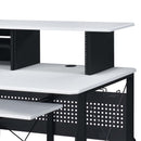 Megara Music Desk, White & Black Finish Acme