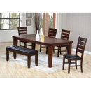 Urbana Side Chair 2Pc, Black Faux Leather & Cherry Finish Acme