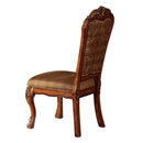Dresden Side Chair 2Pc, Fabric & Cherry Oak Finish Acme