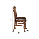 Dresden Counter Height Chair 2Pc, Vintage Faux Leather Seat Acme