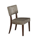 Drake Side Chair 2Pc, Gray Fabric & Espresso Finish Acme