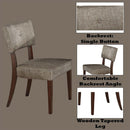 Drake Side Chair 2Pc, Gray Fabric & Espresso Finish Acme