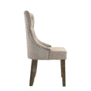 Gabrian Side Chair 2Pc, Two-tone Beige Fabric & Reclaimed Gray Finish Acme