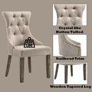 Gabrian Side Chair 2Pc, Two-tone Beige Fabric & Reclaimed Gray Finish Acme