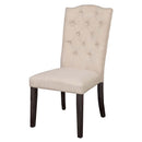 Gerardo Side Chair 2Pc, Beige Linen & Weathered Espresso Finish Acme