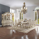 Ragenardus Side Chair 2Pc, Fabric & Antique White Finish Acme