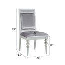 Maverick Side Chair 2Pc, Fabric & Platinum Finish Acme
