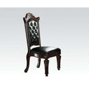 Vendome Side Chair 2Pc, Faux Leather & Cherry Finish Acme