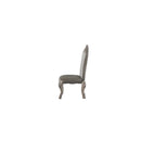 Dresden Side Chair 2Pc, Faux Leather &Vintage Bone White Finish Acme