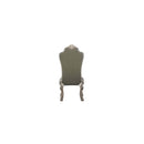 Dresden Side Chair 2Pc, Faux Leather &Vintage Bone White Finish Acme