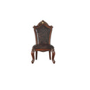 Picardy Side Chair 2Pc, Faux Leather & Honey Oak Finish Acme