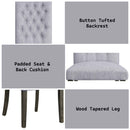 Merel Side Chair 2Pc, Gray Linen & Gray Oak Finish Acme