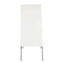 Pervis Side Chair 2Pc, White Faux Leather & Chrome Finish Acme