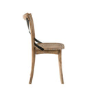 Kendric Side Chair 2Pc, Rustic Oak Finish Acme