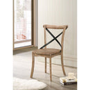 Kendric Side Chair 2Pc, Rustic Oak Finish Acme