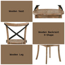 Kendric Side Chair 2Pc, Rustic Oak Finish Acme