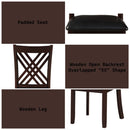 Katrien Side Chair 2Pc, Black Faux Leather & Espresso Finish Acme