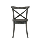 Kendric Side Chair 2Pc, Rustic Gray Finish Acme