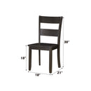Haddie Side Chair 2Pc, Distressed Walnut Finish Acme