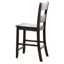 Haddie Counter Height Chair 2Pc, Distressed Walnut Finish Acme