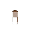 Maurice Counter Height Chair 2Pc, Linen & Oak Finish Acme