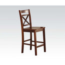 Tartys Counter Height Chair 2Pc, Cherry Finish Acme