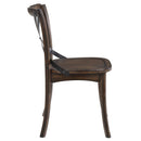 Kaelyn Side Chair 2Pc, Dark Oak & Black Metal Finish Acme