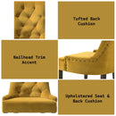 Farren Side Chair 2Pc, Yellow Velvet & Espresso Finish Acme