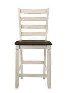 Tasnim Counter Height Chair 2Pc, Oak & Antique White Finish Acme