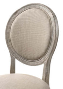 Faustine Side Chair 2Pc, Tan Fabric & Salvaged Light Oak Finish Acme
