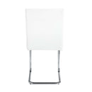 Palton Side Chair 2Pc, White Faux Leather & Chrome Finish Acme