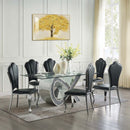 Cyrene Side Chair 2Pc, Black Faux Leather Acme