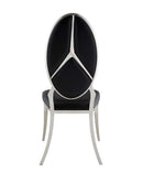 Cyrene Side Chair 2Pc, Black Faux Leather Acme