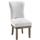 Landon Side Chair 2Pc, Gray Linen & Salvage Gray Finish Acme