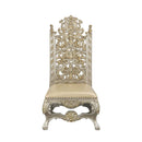 Danae Side Chair 2Pc, Faux Leather , Champagne & Gold Finish Acme