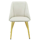 Gaines Side Chair 2Pc, White Faux Leather Acme