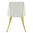 Gaines Side Chair 2Pc, White Faux Leather Acme