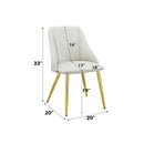 Gaines Side Chair 2Pc, White Faux Leather Acme