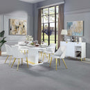 Gaines Side Chair 2Pc, White Faux Leather Acme