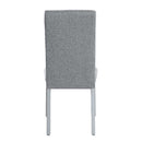 Lanton Side Chair 2Pc, Gray Linen & Antique White Finish Acme