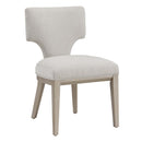 Kasa Side Chair 2Pc, Linen & Champagne Finish Acme