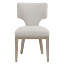 Kasa Side Chair 2Pc, Linen & Champagne Finish Acme