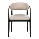 Jaramillo Side Chair 2Pc, Beige Chenille & Black Finish Acme