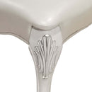 Dresden Side Chair 2Pc, Fabric & Bone White Finish Acme
