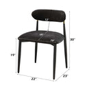 Jaramillo Side Chair 2Pc, Black Fabric & Black Finish Acme