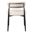 Jaramillo Side Chair 2Pc, Beige Fabric & Black Finish Acme