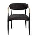 Jaramillo Side Chair 2Pc, Black Chenille & Black Finish Acme