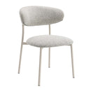 Kalam Side Chair 2Pc, Gray Fabric & Beige Finish Acme